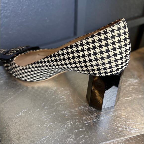 Roberto Festa Vintage Suede Houndstooth Octagon Heel Point Toe Buckle 36 1/2 (6) - Picture 3 of 8